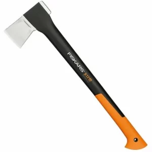 FISKARS Set Spaltaxt X25 – XL + X17 – M + Xsharp Schärfer + Handschuhe 11