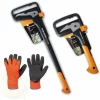 Fiskars WoodXPert Hand-Sappie XA2 + Sappie XA22 + Handschuhe 5